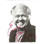 Mickey Rooney signed dedicated 5 x 7 b/w photo in good condition with discolouration and marks on
