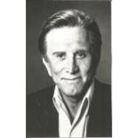 Kirk Douglas signed 5 x 4 b/w photo in very good condition with corner creases. All autographs