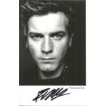 Ewan McGregor signed 5 x 4 b/w photo in very good condition. All autographs come with a