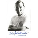 Pete Postlethwaite signed 5 x 4 b/w photo in very good condition with imprint of ink marks on