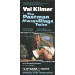 Val Kilmer signed The Postman Always Rings Twice promotional card in good condition with fold crease