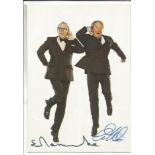 Eric Morecambe and Ernie Wise, from the British comedy The Morecambe & Wise Show, signed 6x4