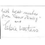 Elsie Waters signed album page. Florence Elsie Waters (19 August 1893-14 June 1990) and her sister