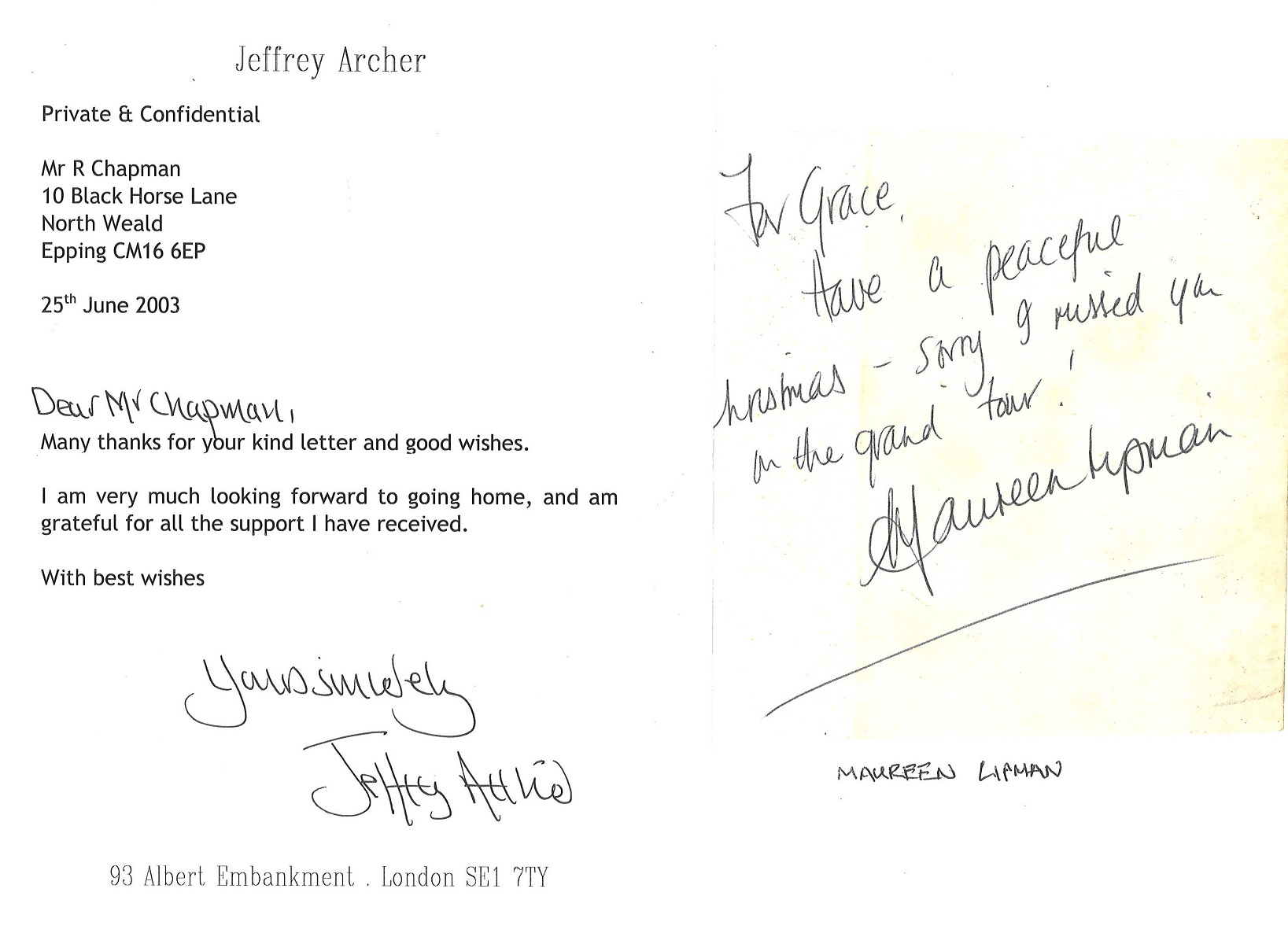 Collection of TV & Film Correspondence and Signed Photos in Binder, Including Letters from Maureen - Image 3 of 4