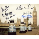 Doctor Who cast signed. 8x10 photo signed by SIX actors who have appeared in an episode of Doctor