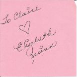 Elizabeth Quinn signed album page. Elizabeth Quinn is an actress, known for Alexander Graham Bell: