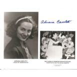 Snow White voice actress Adrianan Caselotti signed 10 x 8 inch photo. Portrait and movie scene