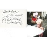 Barbara Windsor signed album page dedicated and a 6x4 unsigned colour photo. Good condition. All