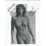 Raquel Welch signed 10x8 black and white photo in swimsuit. Dedicated. Good condition. All