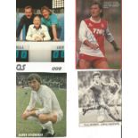 Collection of Various Football Signature Pieces, Tickets and Magazine Cuttings, Including Barry