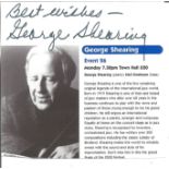 George Shearing signed magazine page. Sir George Albert Shearing, OBE (13 August 1919 - 14