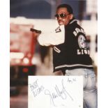 Eddie Murphy signed 5x3 album page and 10x8 Beverly Hills Cop unsigned photo. Edward Regan Murphy (