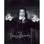 Twins of Evil Dracula 8x10 movie photo signed by actor Damien Thomas. Good condition. All autographs