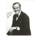 Jack Lemmon signed 10x8 black and white photo dedicated. Good condition. All autographs come with