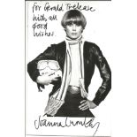 Joanna Lumley signed 6x4 black and white Avengers photo. Dedicated. Good condition. All autographs