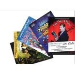 Collection of 30 Signed Theatre Flyers Housed in a binder, some multi signed, Including Joe