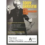 Tony Christie signed tour flyer. Good condition. All autographs come with a Certificate of