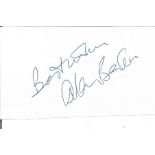 Alan Bates signed album page. Sir Alan Arthur Bates, CBE (17 February 1934 - 27 December 2003) was