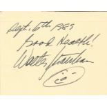 Walter Matthau signed album page. Walter Matthau ( born Walter John Matthow; October 1, 1920 -