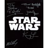 Star Wars multi-signed 8x10 movie photo signed by actors Tim Dry, Kamay Lau, Michael Henbury and