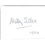 Mary Ellis signed album page. Mary Ellis (born May Belle Elsas, June 15, 1897 - January 30, 2003)