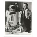 Kenny Baker signed 10X8 Star Wars R2D2 black and white photo dedicated. Good condition. All