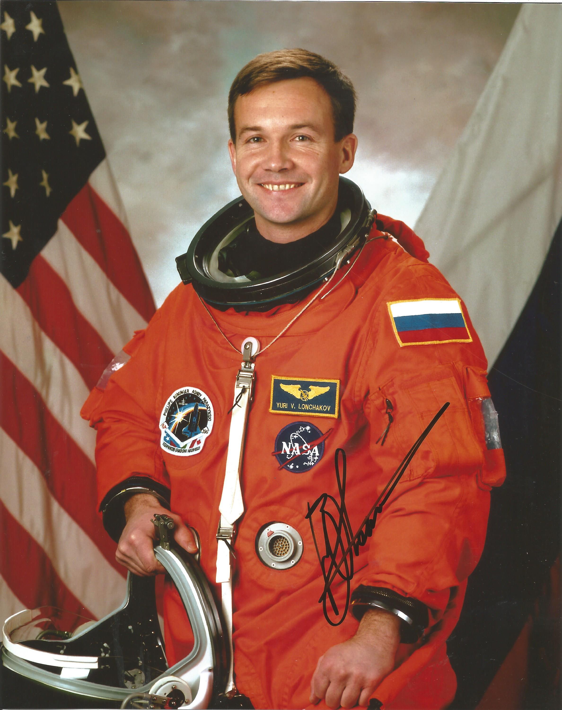 Yury Lonchakov, Russian cosmonaut, signed 10x8 colour photograph. Good condition. All autographs
