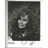 Chaka Khan signed 10x8 black and white photo. Good condition. All autographs come with a Certificate