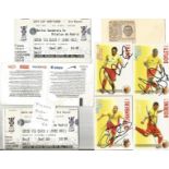 Collection of Various Football Signature Pieces, Tickets and Magazine Cuttings, Including Lloyd