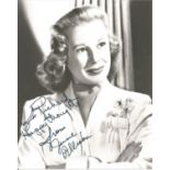 June Allyson signed 10x8 black and white photo dedicated. Good condition. All autographs come with a