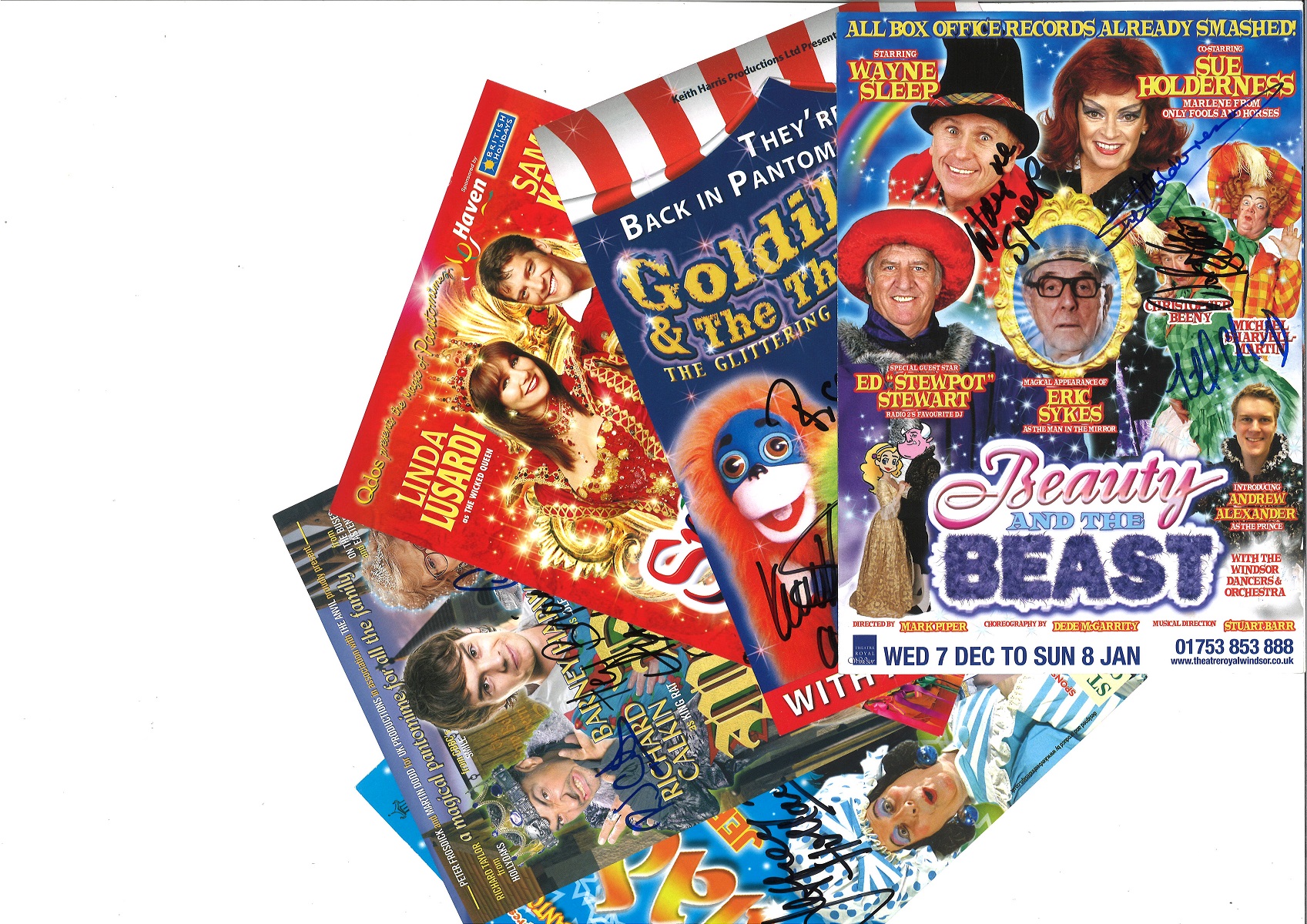 Collection of 90+ Signed Theatre Flyers Housed in a binder, Many with Multiple Signatures - Image 2 of 4