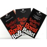 Collection of 3 Sadlers Wells Royal Ballet Brochures. 1978 to 1979. Good condition. We combine