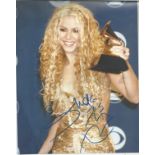 Shakira signed 10x8 colour photo. Good condition. All autographs come with a Certificate of