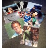 Football legends collection 8 signed assorted photos from some great names includes Howard
