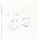 Robert Glenister signed 5x3 album page. Robert Lewis Glenister (born 11 March 1960 in Watford,