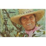 Jack Lord signed 6x4 colour photo. Good condition. All autographs come with a Certificate of