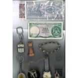 Omega Watch and Coin Collection of Items in a Black Magic Box I