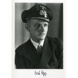 WW2 German U-Boat captain Erich Topp KC signed 7x10 inch portrait photo. Good condition. All