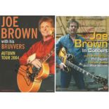 Joe Brown, two signed concert flyers. Good condition. All autographs come with a Certificate of