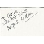Abigail McKern signed album page. Abigail McKern (born 1955) is an English actress. She appeared,