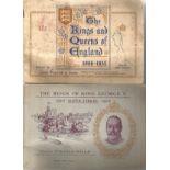 Collection of 2 Cigarette Picture Card Books, Kings & Queens of England, The Reign of King George V,