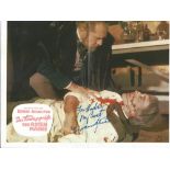 Vincent Price signed colour movie still. Dedicated. Good condition. All autographs come with a