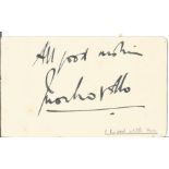 Ivor Novello signed 5x3 white card. Ivor Novello (born David Ivor Davies; 15 January 1893 - 6