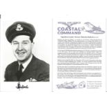 RAF, Terrance Malcolm Bullock, Squadron Leader, signed black and white 6x4 photograph complete