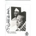 Ravi Shankar signed 5x4 black and white photo. Good condition. All autographs come with a