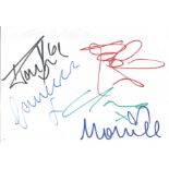 The Saturdays Girl Group Fully Signed Card By Frankie, Una, Rochelle, Mollie & Vanessa. Good