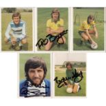 Autographed Top Sellers 1977 Stickers, 5 In Total, Mostly Signed In Black Marker : Peters (Norwich),