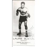 Boxing Laurie Buxton signed 5x3 black and white vintage photo. Laurie Buxton (Watford) was a