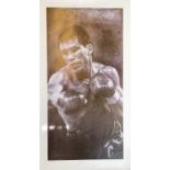 Boxing Julio Cesar Chavez signed 26x47 lithograph limited edition 461/500 also signed in pencil by