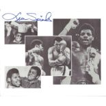 Boxing Leon Spinks signed 10x8 black and white montage photo. Good condition. All autographs come